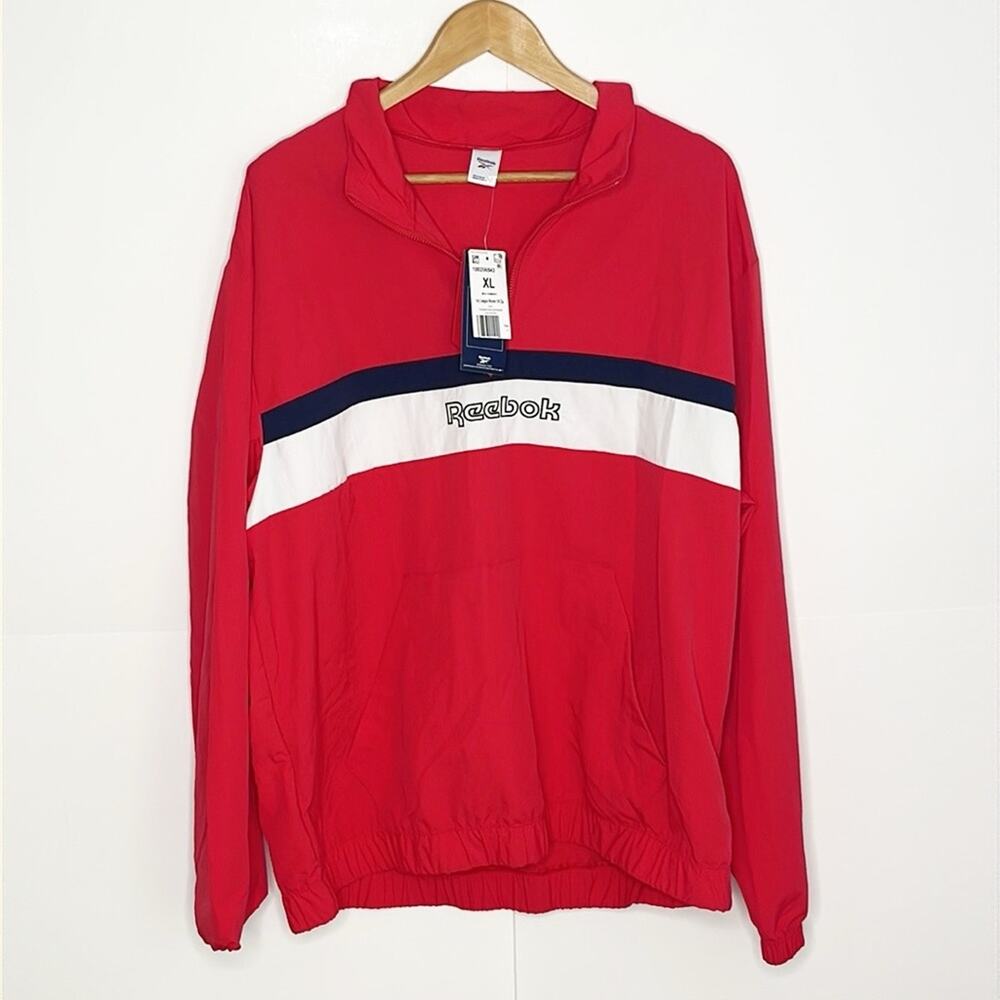 Mens Reebok Ivy League 1/4 Zip Windbreaker Pullover Size XL